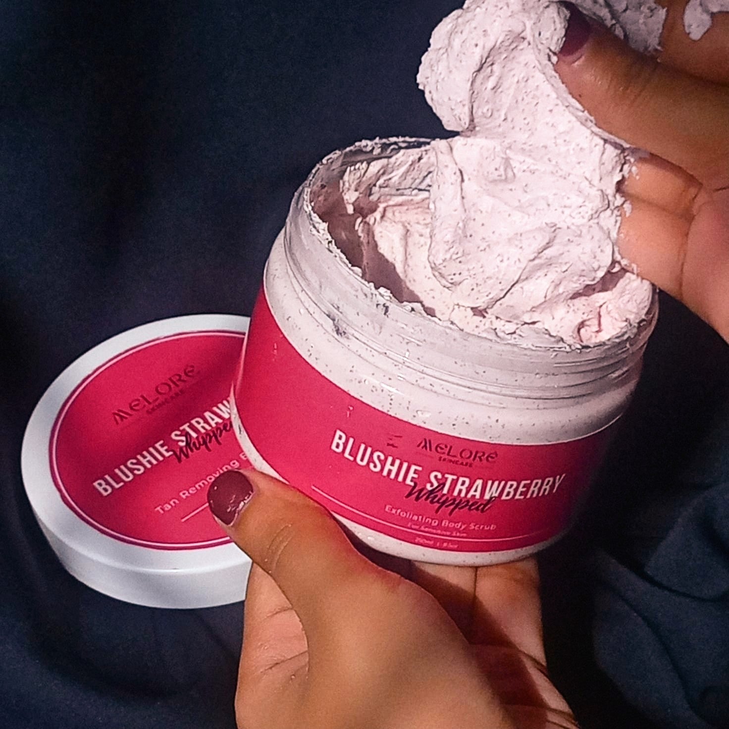 🍓Blushie Strawberry Whipped - 250g Exfoliating Body Scrub For Sensitive Skin- Best For Tan Removing🍓