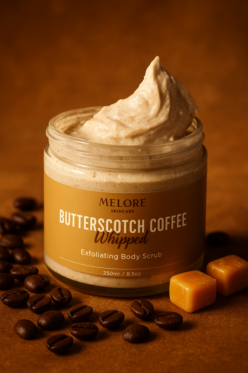 🧈☕Butterscotch Coffee Whipped - 250g Exfoliating Body Scrub For Sensitive Skin🧈☕