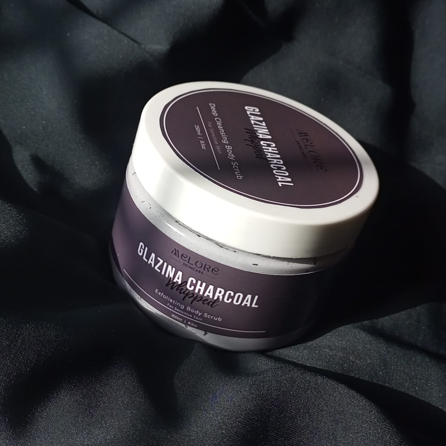 🌃🌟Glazina Charcoal Whipped - 250g Exfoliating Body Scrub For Sensitive Skin - Best For Deep Cleansing 🌃🌟